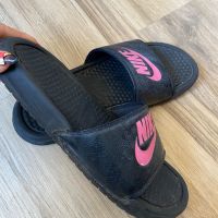 Дамски черни спортни чехли Nike Benassi Jdi ! 39 н, снимка 1 - Чехли - 45270561