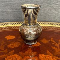 Кристална ваза Bohemia със сребро, снимка 1 - Вази - 45335056