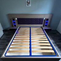 Спалня (+подматрачна дъска) RGB LED осветление, снимка 1 - Спални и легла - 45879910