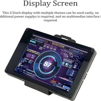 Екран за показване на температурата на компютъра, 3,5-инчов IPS кутия за компютър Допълнителен екран, снимка 2 - Монитори - 44940935
