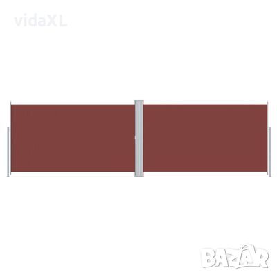 vidaXL Прибираща се странична тента, кафява, 180х600 см(SKU:318003, снимка 1