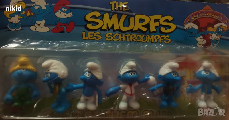 6 бр Смърфовете The smurfes смърфчета пластмасови играчки фигурки за игра и украса за торта фигурка, снимка 1