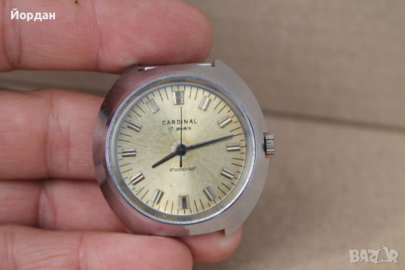 СССР мъжки часовник ''Cardinal''  17 камъка, снимка 1