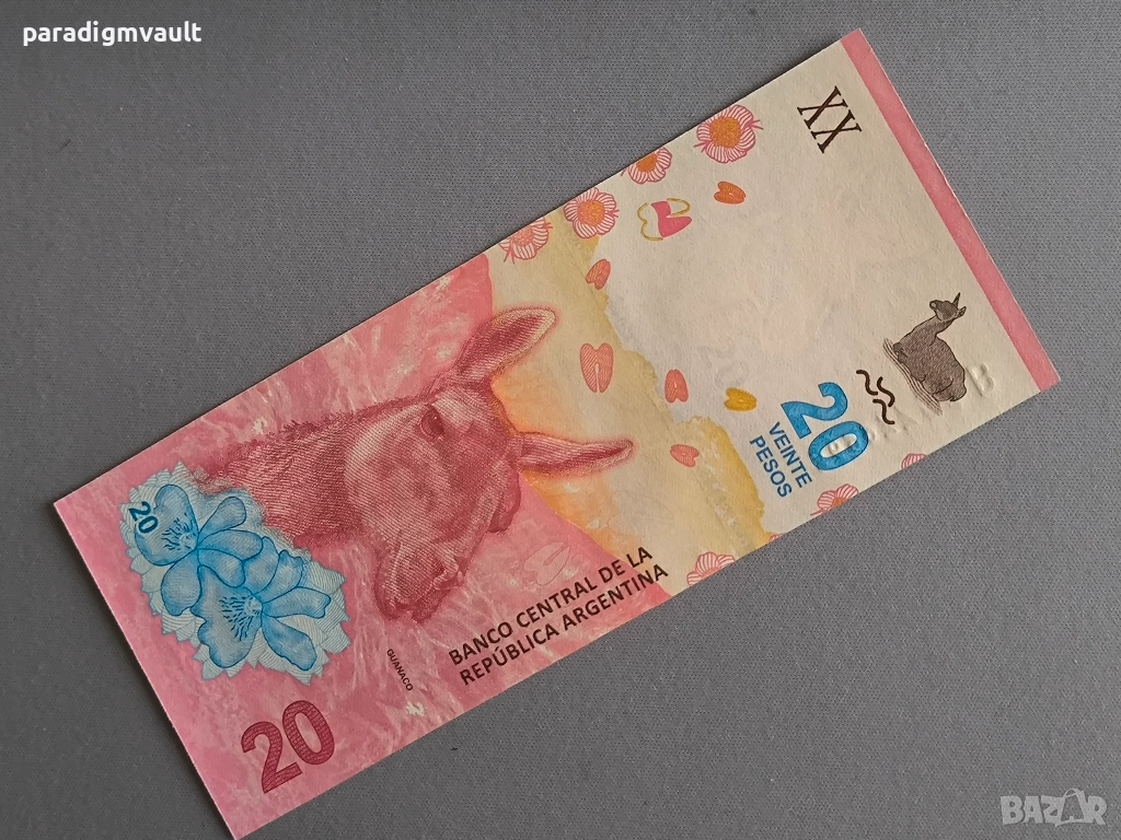 Банкнота - Аржентина - 20 песо UNC | 2017г., снимка 1