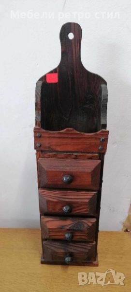 Красиво шкафче за стена изработено от дърво с четири чекмеджета за съхраняване на любимите Ви вещи. , снимка 1