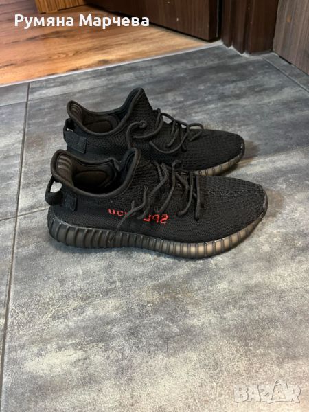 Мъжки обувки Adidas Yeezy Boost 350 V2 Black Red, снимка 1