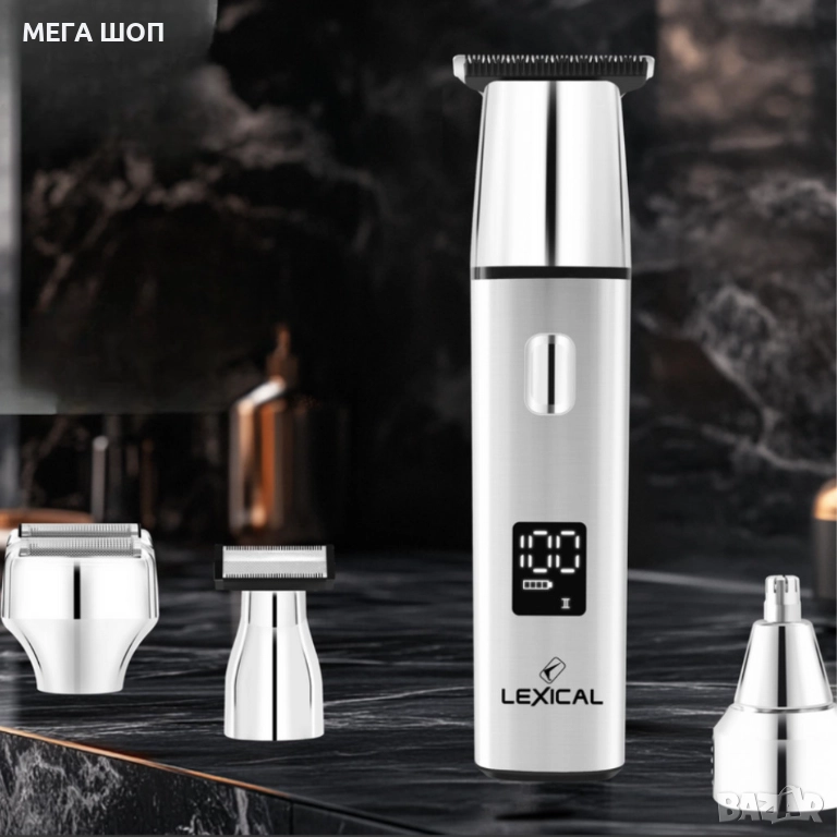 Машинка за подстригване Lexical LHC-5691 4в1 – Професионални резултати у дома с LED дисплей и USB, снимка 1