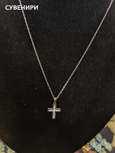 Колие с кръст от неръждаема стомана , снимка 1
