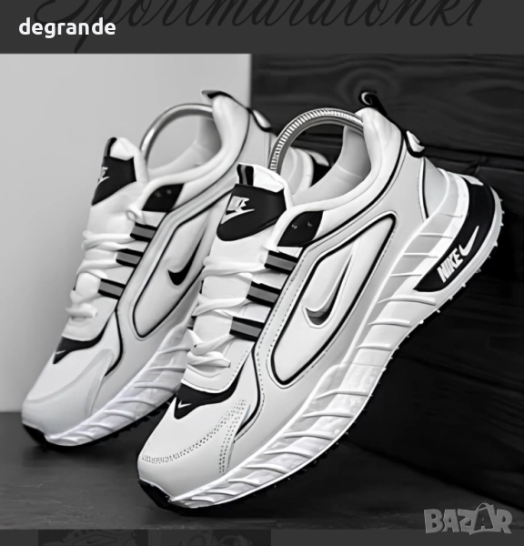 Маратонки Nike Just do it - Бяло и Черно, снимка 1