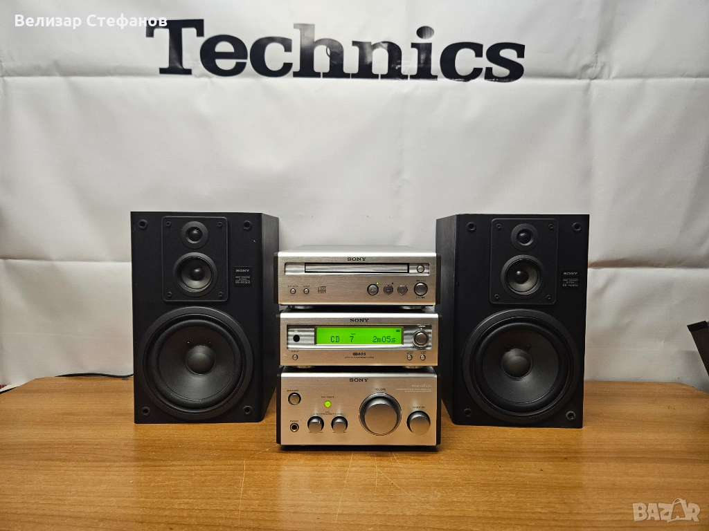 🔊 Sony Hi-Fi система (комплект) – CD / радио / усилвател + оригинални тонколони 🔊, снимка 1