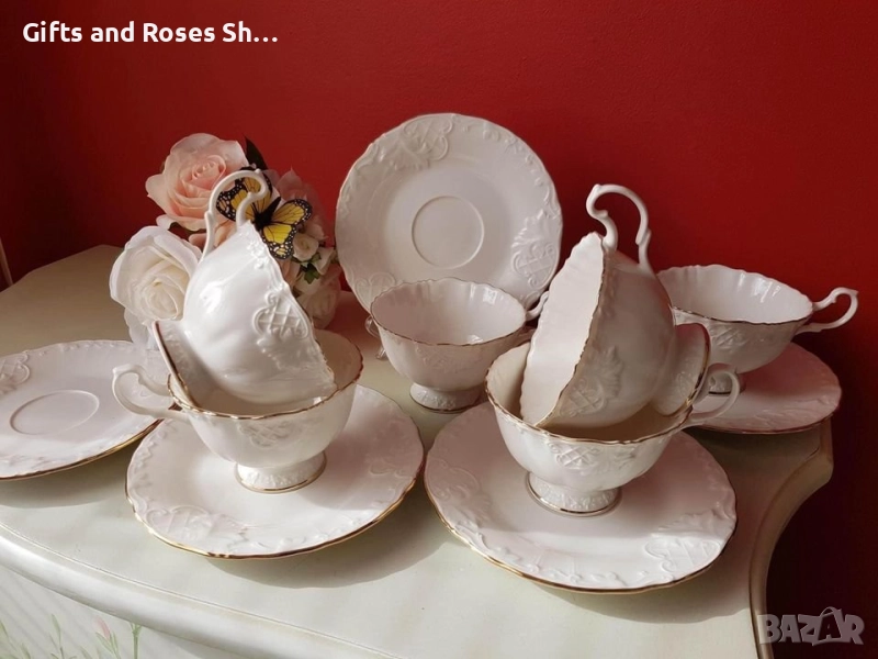 Красив порцеланов сервиз за капучино или чай, снимка 1