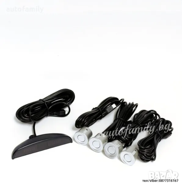 Парктроник система с LED дисплей,4 сиви датчици,22мм, снимка 1