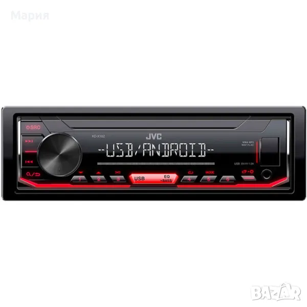 Авто Ресийвър JVC KD-X162 4 X 50 W, USB, снимка 1