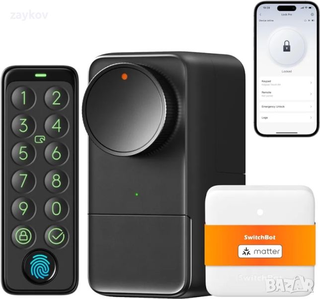 SwitchBot WiFi Smart Lock Pro с клавиатура със сензорен екран, интелигентно заключване, снимка 1