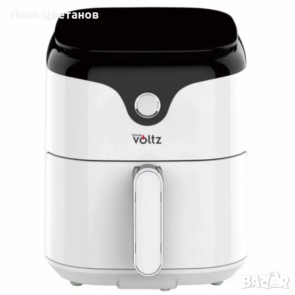 Фритюрник AirFryer Voltz, 1400W, 3.5л., Горещ въздух, Таймер, до 200°С, Дигитален, подвижна скара, снимка 1