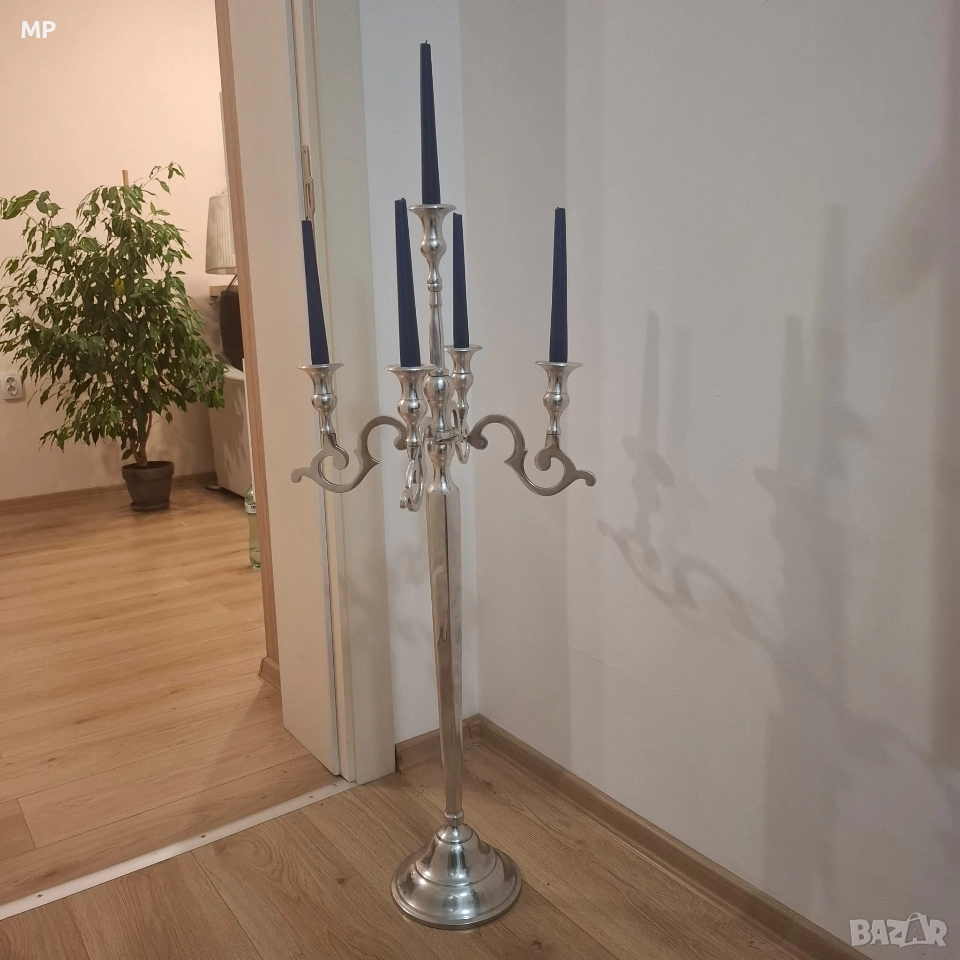 Свещник 5 поставки, h 100 см, снимка 1