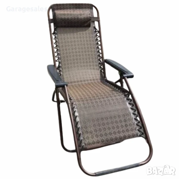 Плажен стол-шезлонг с възглавничка 175x52 см NS6318, снимка 1