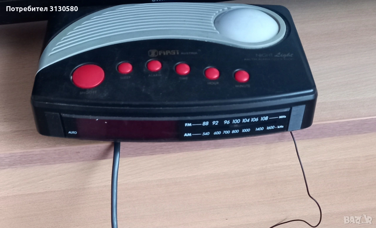 радио будилник с нощта светлина , снимка 1