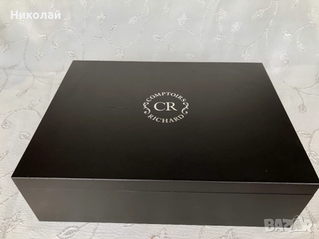 Кутия за чай Comptoirs Richard Paris, дървена, масивна, 10 отделения за чай, снимка 2 - Кутии за съхранение - 52348561