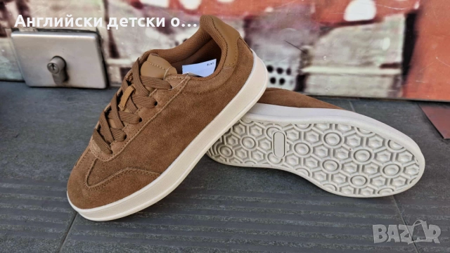 Английски детски полукецове от естествена кожа/велур-Next, снимка 5 - Детски обувки - 52814037