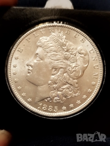 Морган долари UNC(1885 и1887), снимка 4 - Нумизматика и бонистика - 53734326