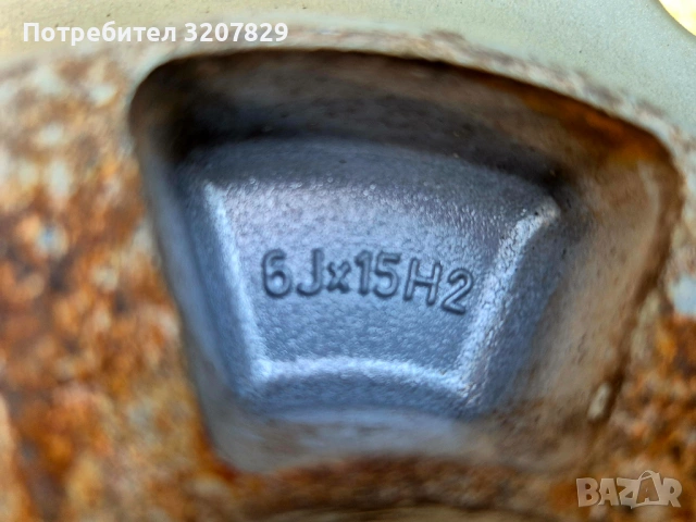 Комплект алуминиеви джанти 15 цола за Volkswagen/Фолксваген 4*100 ET45, снимка 6 - Гуми и джанти - 53857175