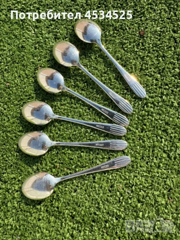 Винтидж лъжички за кафе Art Deco – комплект от 6 бр. (EPNS A1, 1930–1950 г.), снимка 2 - Антикварни и старинни предмети - 53752632