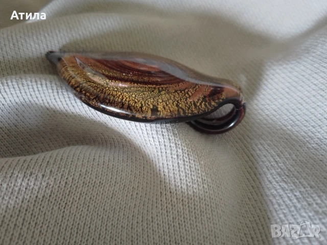 висулка мурано злато, снимка 2 - Колиета, медальони, синджири - 51060070