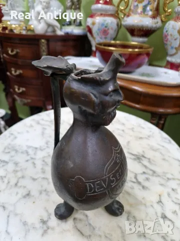 Рядък антикварен колекционерски бронзов съд от 19 век , снимка 5 - Други ценни предмети - 50024069