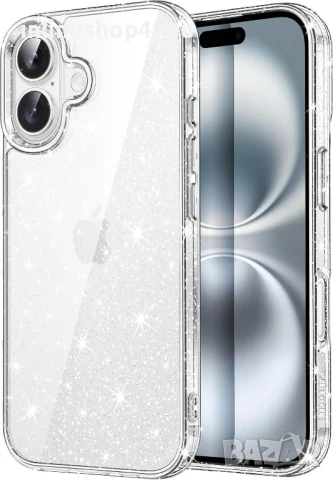 Блестящ Кейс Glitter Case за Apple iPhone 16 / Plus, снимка 4 - Калъфи, кейсове - 51152128