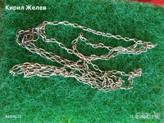 Сребърно колие нежно финно елегантно бижу 52424, снимка 7 - Колиета, медальони, синджири - 53071958