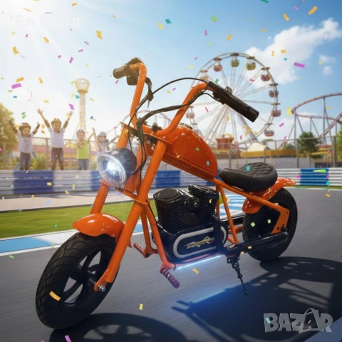 Електрически мини скутер C12B Harley baby, снимка 2 - Детски велосипеди, триколки и коли - 53583129