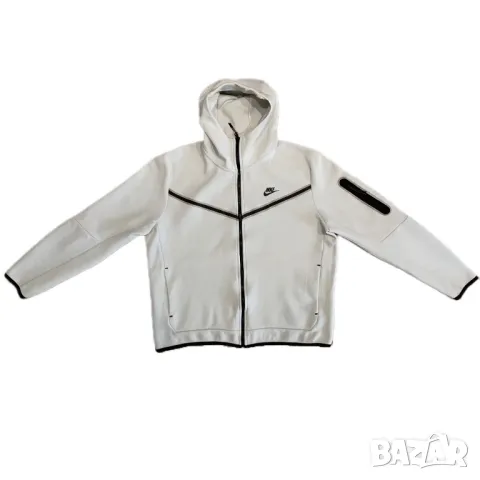 Оригинално мъжко горнище Nike Tech Fleece Light Bone | L размер, снимка 3 - Суичъри - 47046381