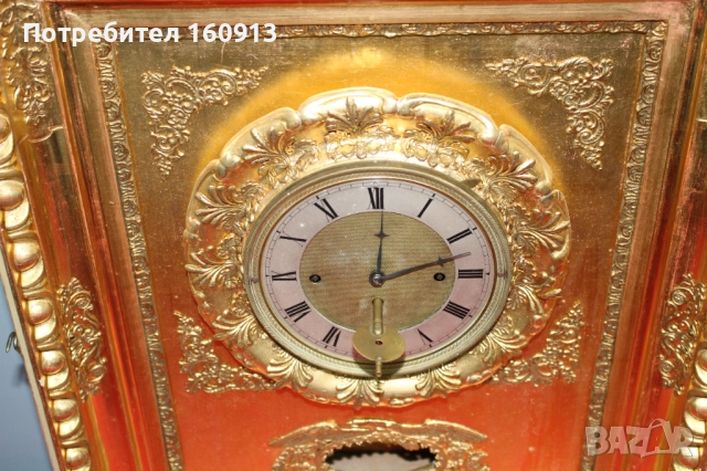 Оригинален античен австрийски стенен часовник с позлатена рамка., снимка 10 - Антикварни и старинни предмети - 51455435