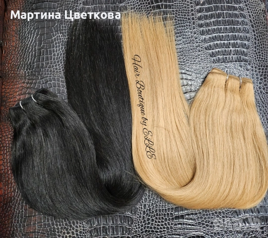 Естествена коса на цяла треса, снимка 5 - Аксесоари за коса - 53385728