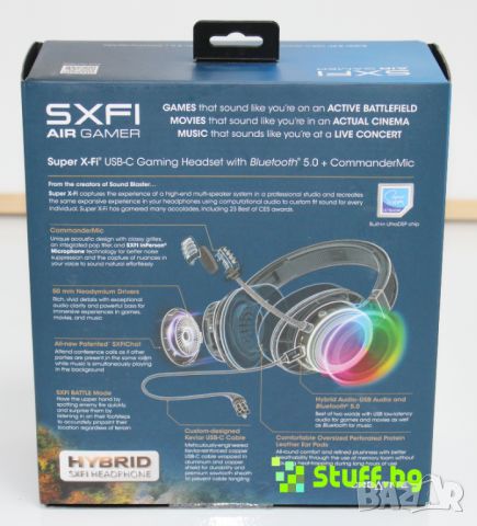 Безжични слушалки Creative SXFI AIR Gamer, снимка 3 - Слушалки и портативни колонки - 42910791