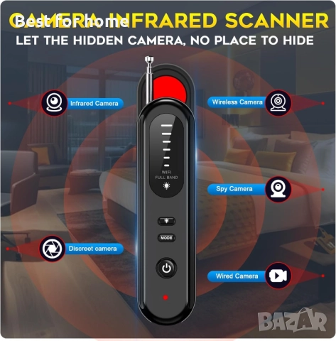 Интелигентен детектор за скрита камера T01, снимка 4 - Друга електроника - 52334128