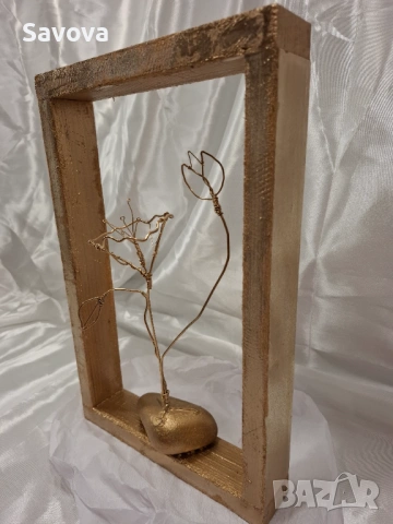 Обемно пано "Цвете", снимка 3 - Ръчно изработени сувенири - 53036873