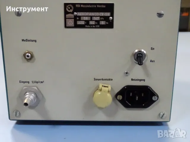 Уред за активен контрол VEB Massi AEROPAN CO-IV-59 dual air gauge, снимка 7 - Резервни части за машини - 47190602