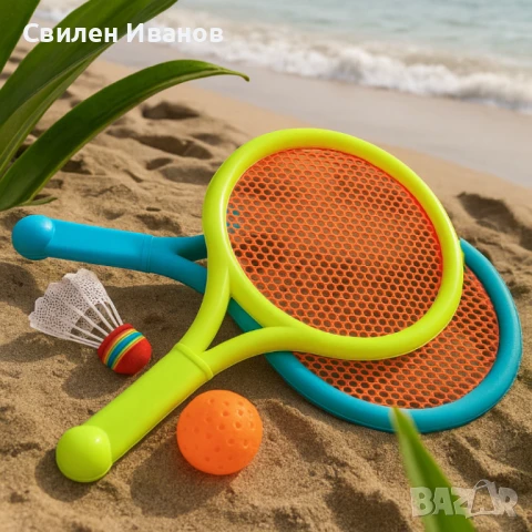 Тенис комплект с 2 ракетки, топче и перце - За забавления на открито, снимка 1