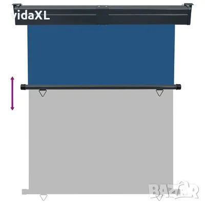 vidaXL Вертикална тента за балкон, 145x250 см, синя(SKU:48426), снимка 4 - Градински мебели, декорация  - 49562270