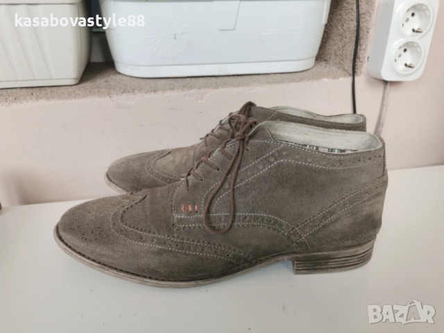 Мъжки обувки естествен велур 