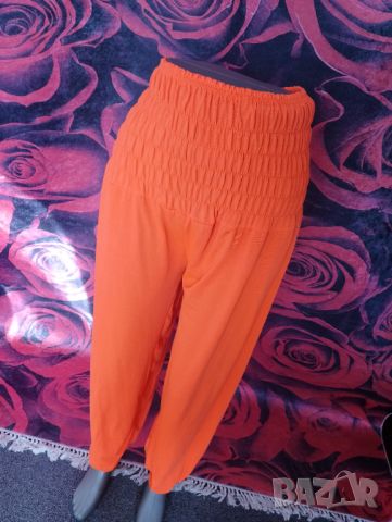 Ярко Неоново оранжев еластичен панталон потури Л, снимка 3 - Къси панталони и бермуди - 46404740