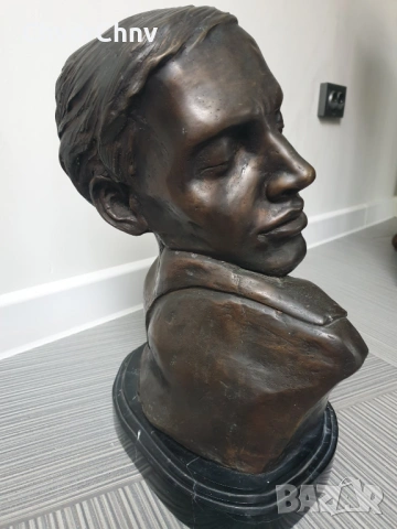 39см-13кг Rodin статуя-бюст/стара френска бронзова скулптура/фигура, снимка 3 - Статуетки - 53034664
