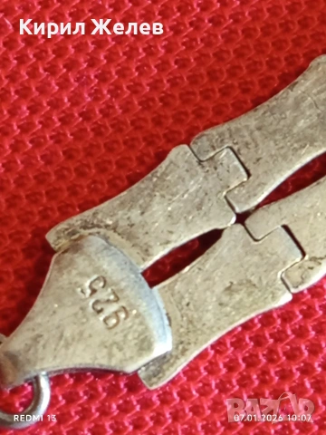 Сребърна гривна плетка тип Лисича опашка елегантен стилен дизайн 52394, снимка 7 - Гривни - 53016057