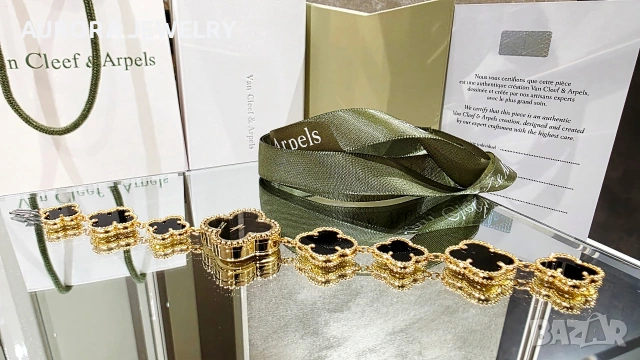 Van Cleef & Arpels VCA Black Onyx Alhambra Дамски Часовник, снимка 3 - Дамски - 54013116