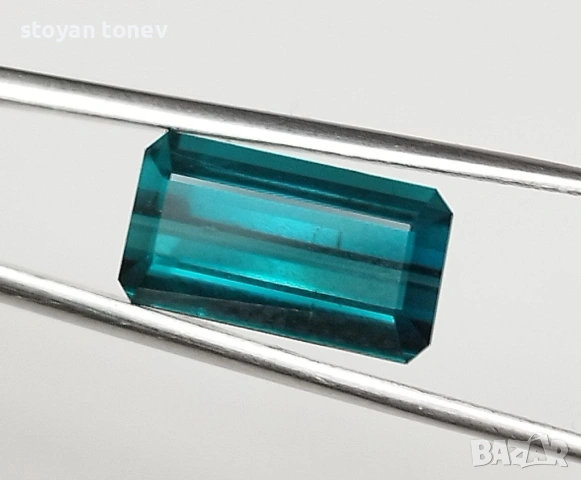 Изключителен чист зелено син индиголин турмалин 3.19кт.! Сертифициран! нов!, снимка 10 - Други - 53421491