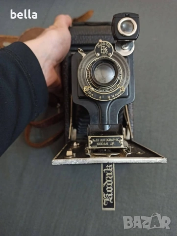Колекционерски мехов Autographic Kodak Jr. (произведен 1914-1927),и статив, снимка 3 - Антикварни и старинни предмети - 53657340