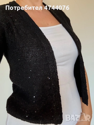Жилетка с пайети, снимка 2 - Жилетки - 53869438