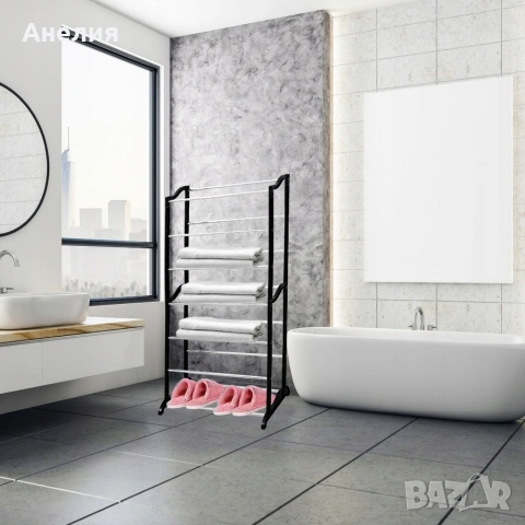 Метален органайзер за обувки XXL, 10 нива, за 30 чифта, снимка 4 - Други стоки за дома - 53774224